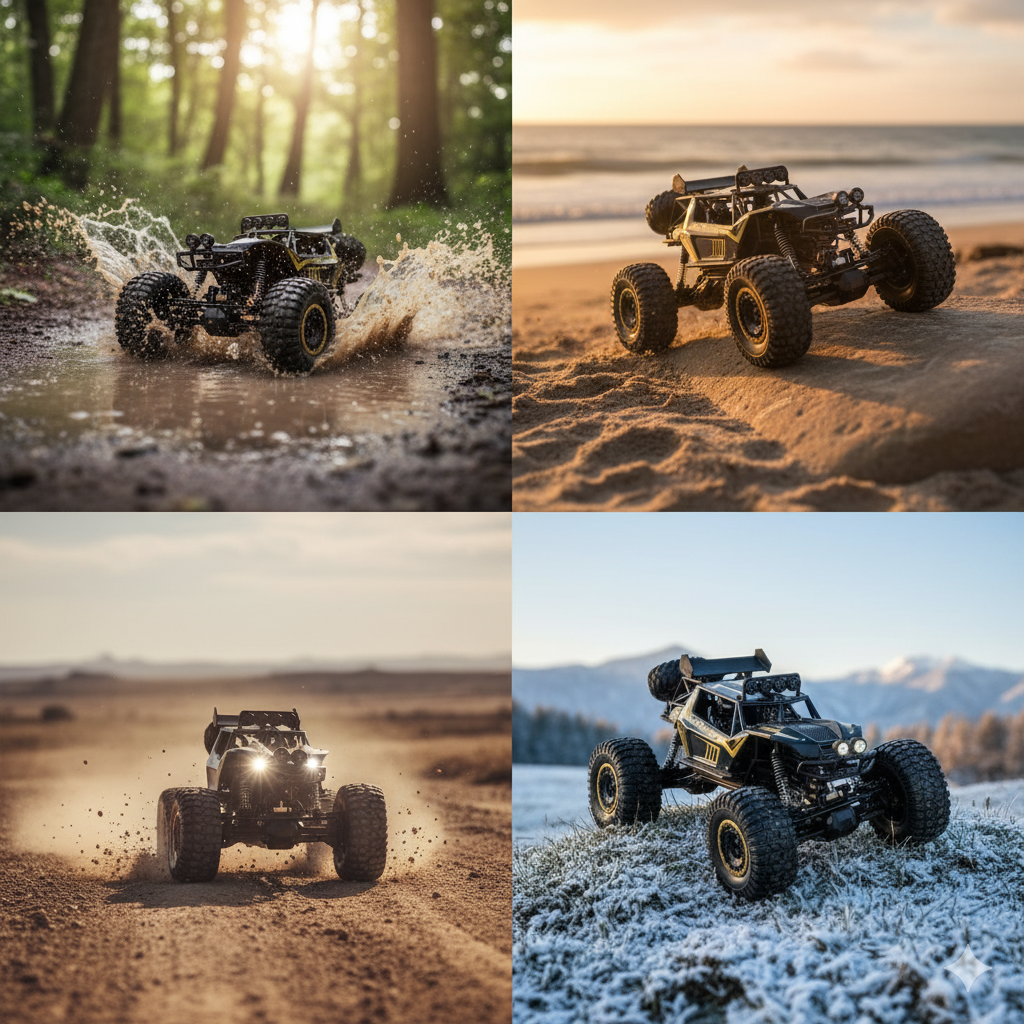 Rock Crawler 1:8 – Mașină RC Die-Cast Metal pentru aventuri off-road