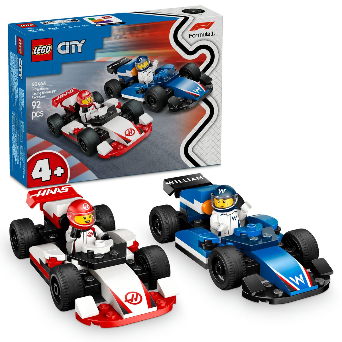 LEGO® City Masini de curse F1 Williams Racing si Haas F1(60464) - Gabcom