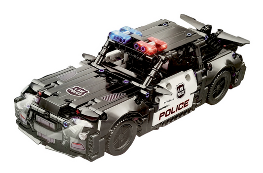 Blocuri de Construcție Mașină De Poliție,Lumini Girofar, 437 Piese Vehicul de Intervenție Tip Lego