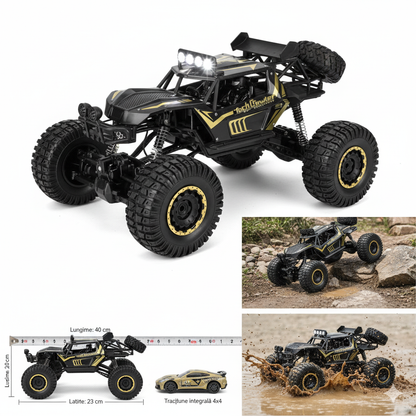 Rock Crawler 1:8 – Mașină RC Die-Cast Metal pentru aventuri off-road
