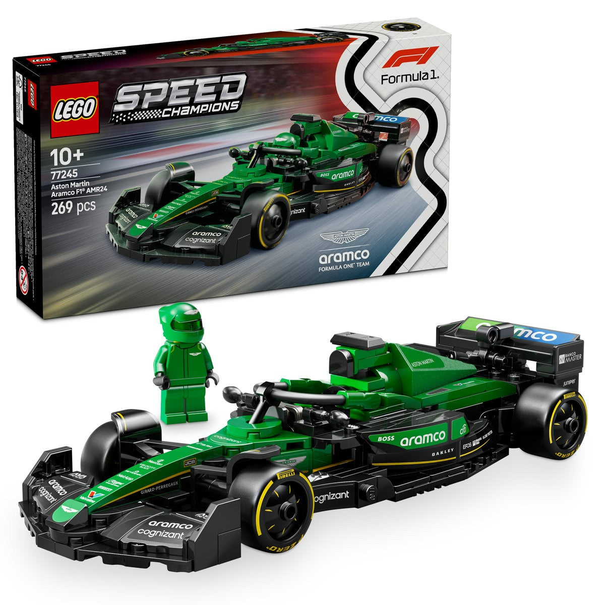 LEGO® Speed Champions Masina de curse Aston Martin Aramco F1® AMR24 (77245) - Gabcom