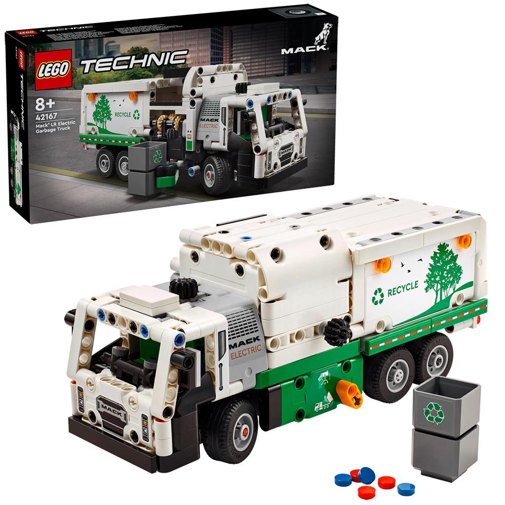 LEGO Technic Camion de gunoi Mack LR Electric (42167) - Gabcom
