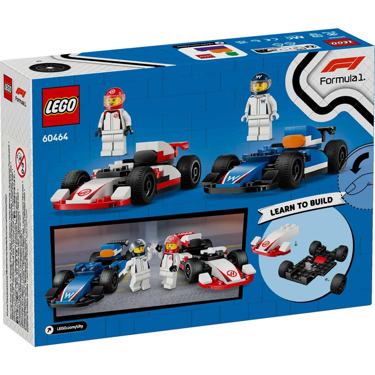 LEGO® City Masini de curse F1 Williams Racing si Haas F1(60464) - Gabcom
