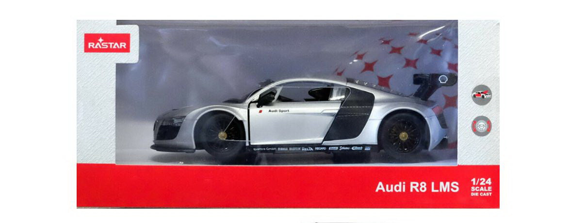 Masinuta metalica Audi R8, scara 1 la 24