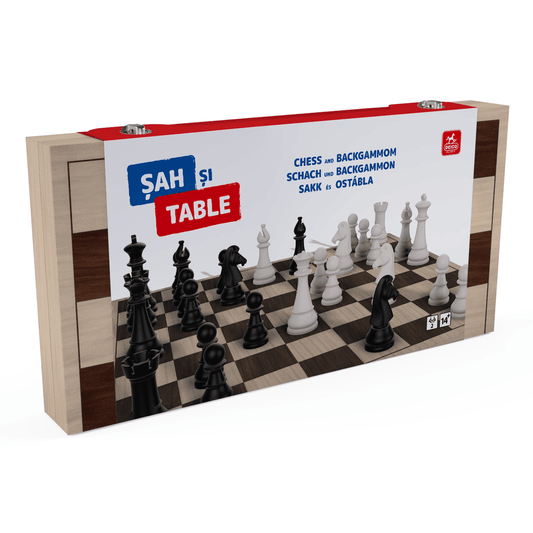 ȘAH PROFI WPC si TABLE, CUTIE LEMN, Rege 8,75 cm - Gabcom