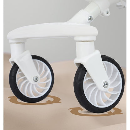 Carucior Sport 3in1, 6-36 Luni, Reversibil, Pliabil, Tavita pentru Masa, Pozitie de Somn, Centura de Siguranta, Roti 360, Suport Pahar, Copertina pentru Soare, 32x63x95cm, Alb, Model Ursulet - Gabcom