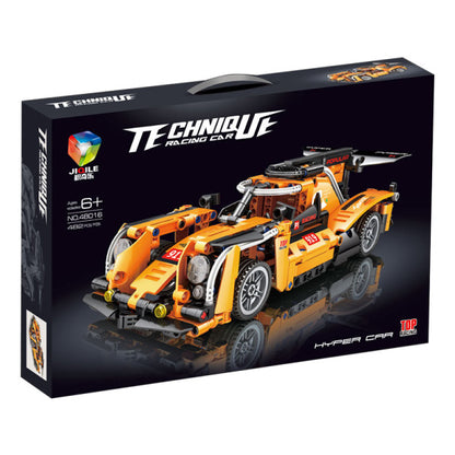 Set Blocuri de Construcție Tip LEGO, Hypercar de Cursă, 462 Piese, Culoare Portocaliu