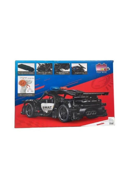 Mașină SWAT Sport RC – Tip Lego , 396 Piese, Control Radio 2.4GHz, Scara 1:16