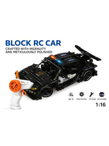 Mașină SWAT Sport RC – Tip Lego , 396 Piese, Control Radio 2.4GHz, Scara 1:16