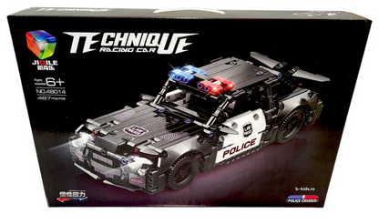 Blocuri de Construcție Mașină De Poliție,Lumini Girofar, 437 Piese  Vehicul de Intervenție Tip Lego